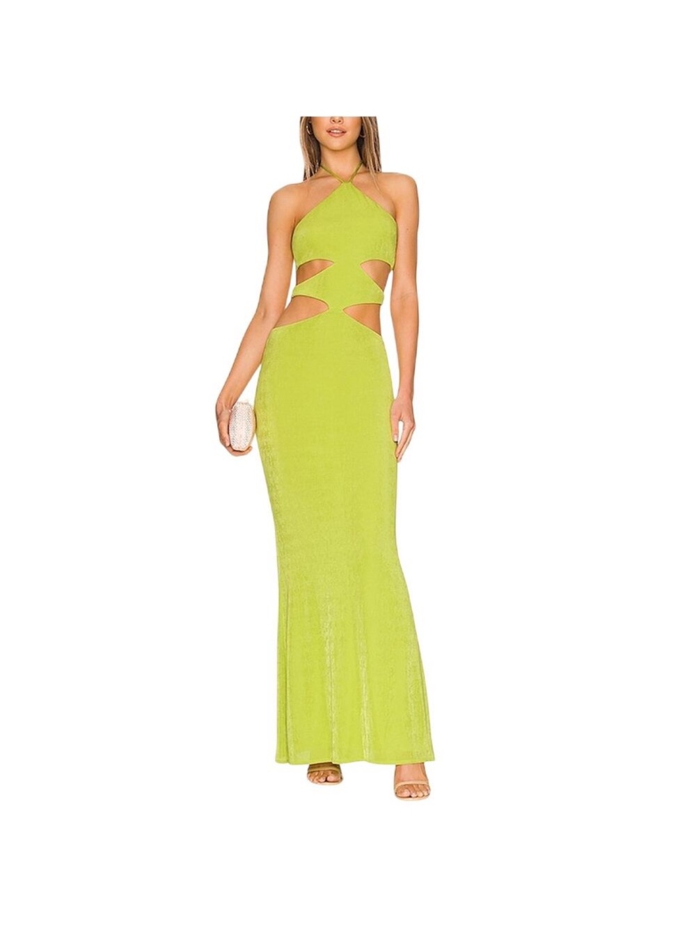 Katie May Sloane Gown In Chartreuse